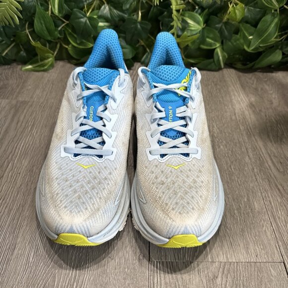 Hoka One One Clifton 9 Shoes Mens 10.5 D Ice Water Blue Running Walking Sneakers main image 7